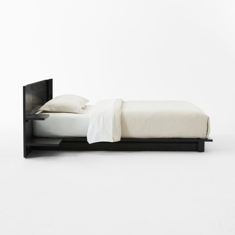 Andes Black Ebonized Oak Wood Queen Bed - image 4 of 7