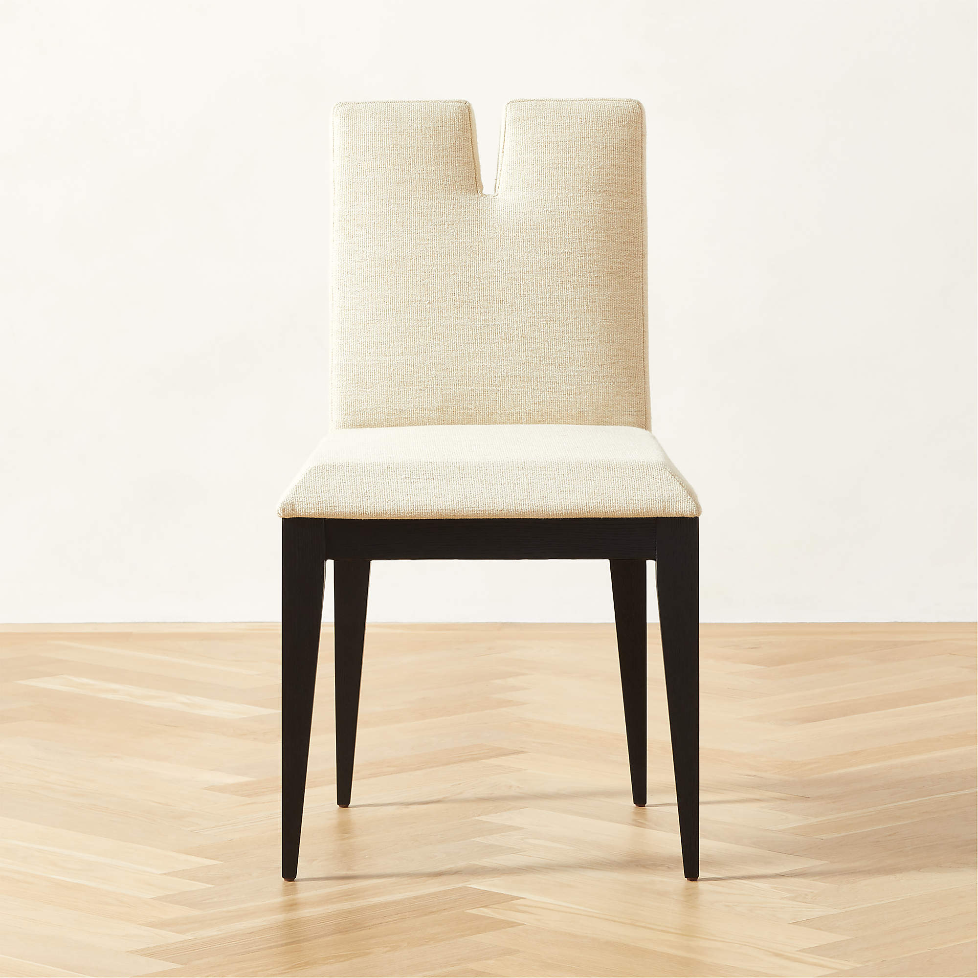 Andre Modern White Upholstered Dining Chair + Reviews CB2