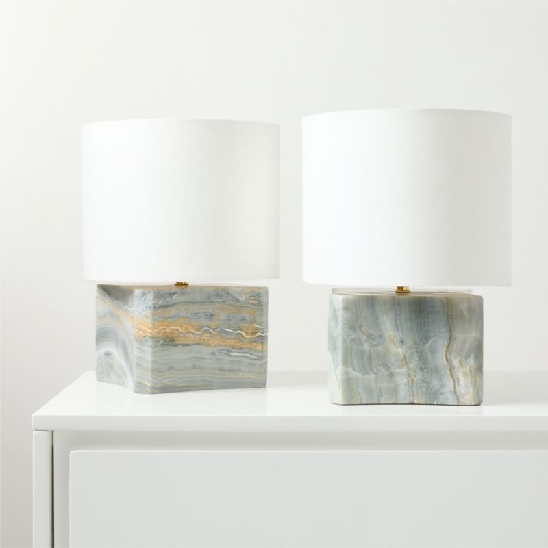 Anelle Petite Blue Onyx Table Lamp with Linen Shade - image 5 of 8