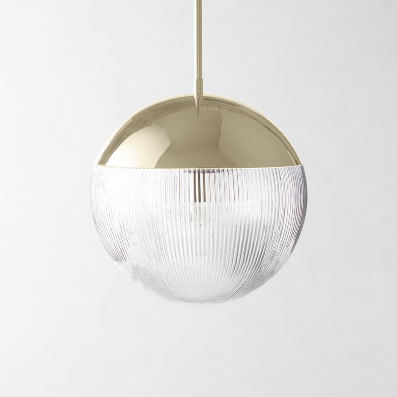 Anezi 12" Champagne and Glass Pendant Light + Reviews CB2