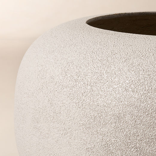Anique Round Grey Cement Indoor/Outdoor Medium Planter 12"H