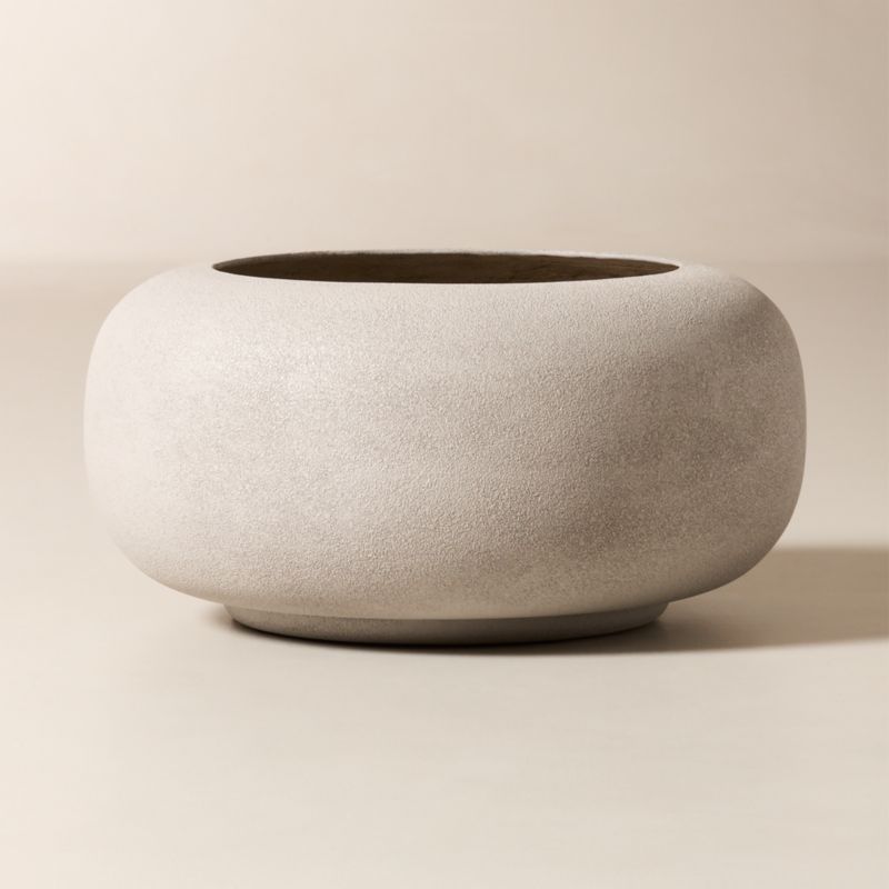 Anique Round Grey Cement Indoor/Outdoor Medium Planter 12" - image 2 of 3