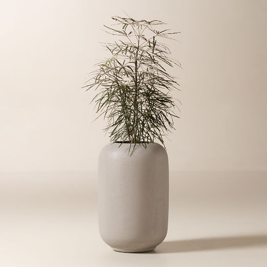 Anique Round Grey Cement Indoor/Outdoor Large Planter 26"