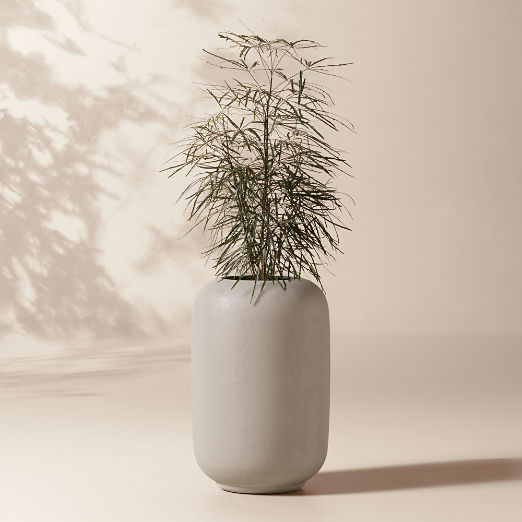 Anique Round Grey Cement Indoor/Outdoor Large Planter 26"H