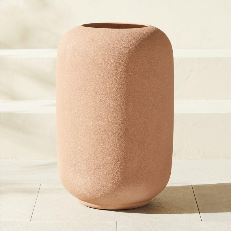 Anique Round Taupe Cement Indoor/Outdoor Planter Tall - image 2 of 6