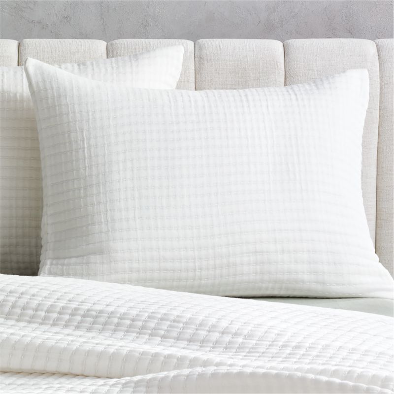 View Ansley Warm White Standard Shams Set of 2 details