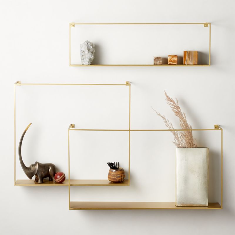 Brass Floating Shelves Set of 3 – Cre8 NYC