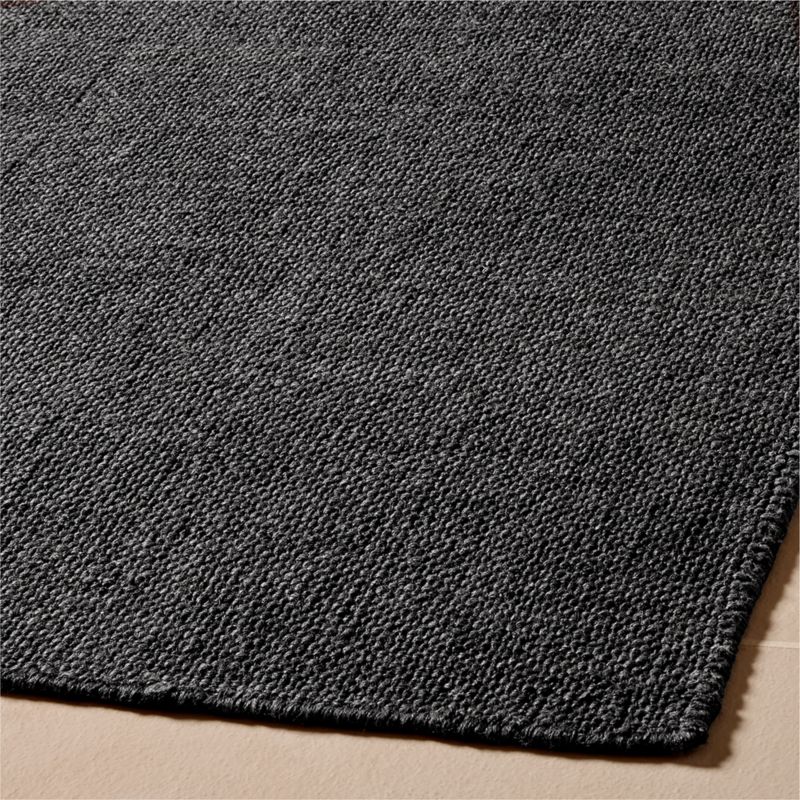 Antos Handwoven Charcoal Linen and Jute Area Rug 10'x14' - image 1 of 3