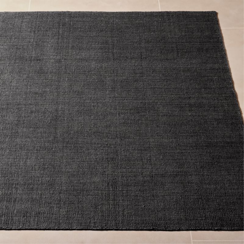 Antos Handwoven Charcoal Linen and Jute Area Rug 9'x12' - image 2 of 4