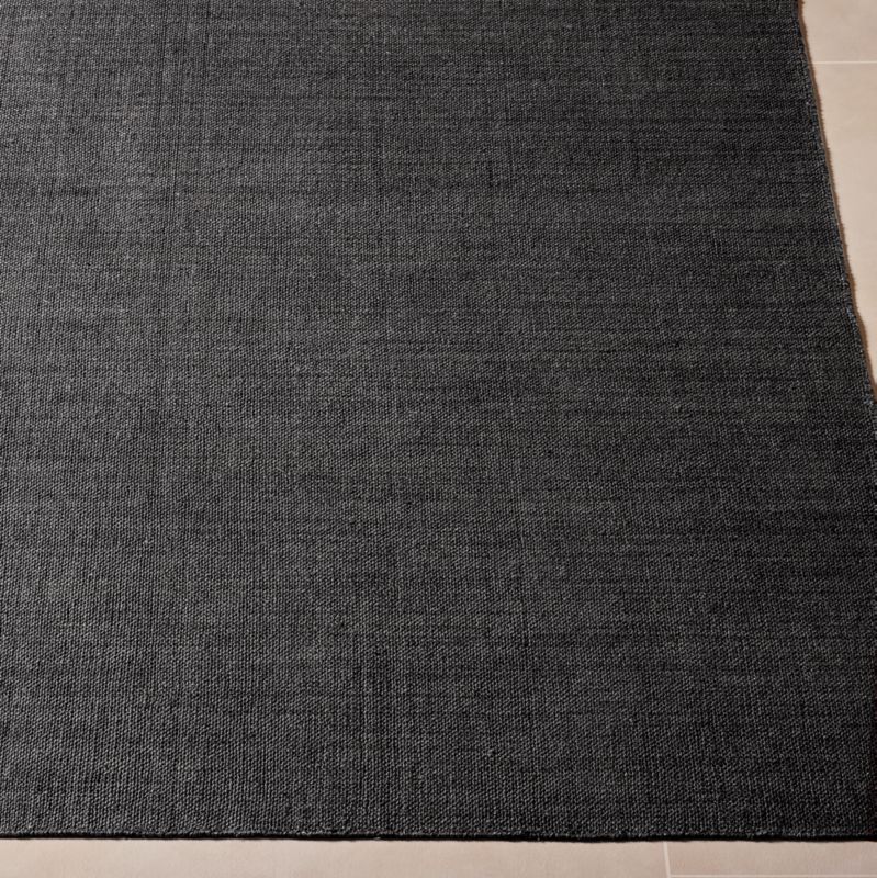 Antos Handwoven Charcoal Linen and Jute Area Rug 10'x14' - image 2 of 3