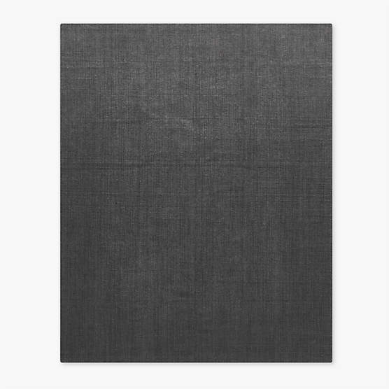 Antos Handwoven Charcoal Linen and Jute Area Rug 5'x8'