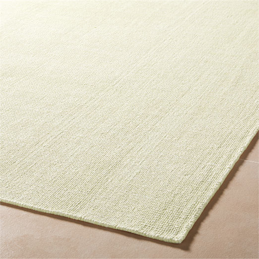 Antos Handwoven Warm White Linen and Jute Rug Swatch 12"x12"