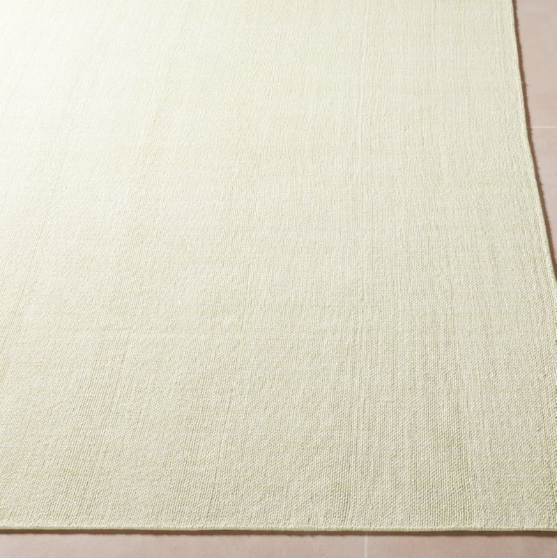 Antos Handwoven Warm White Linen and Jute Area Rug 9'x12'