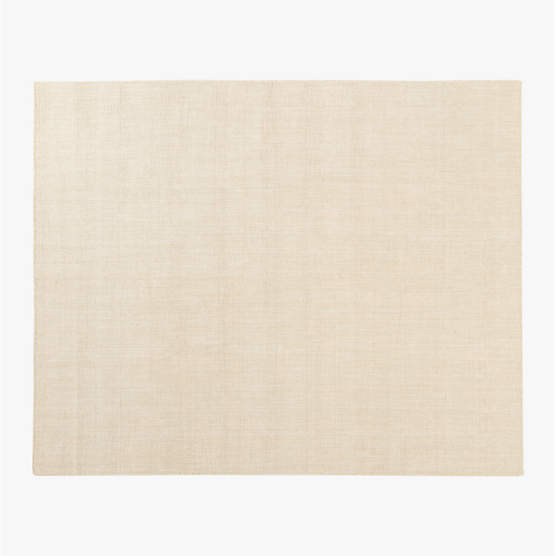 Antos Handwoven Warm White Linen and Jute Area Rug 5'x8'