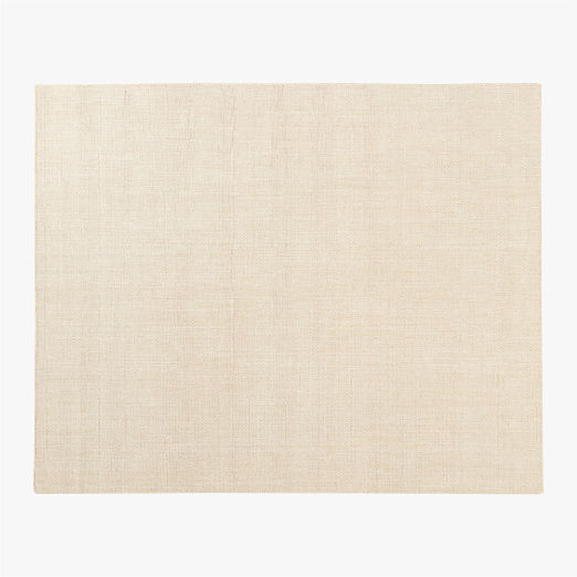 Antos Handwoven Warm White Linen and Jute Area Rug 5'x8'