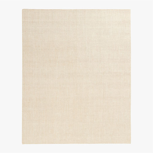 Antos Warm White Linen and Jute Handwoven Area Rug