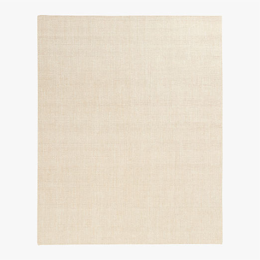Antos Warm White Linen and Jute Handwoven Area Rug