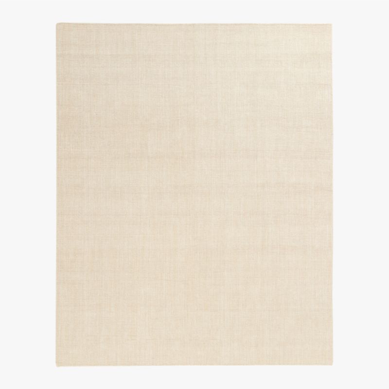 Antos Handwoven Warm White Linen and Jute Area Rug 9'x12'