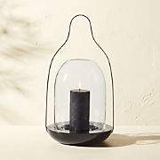 Anwar Black Metal Outdoor Lantern 18"