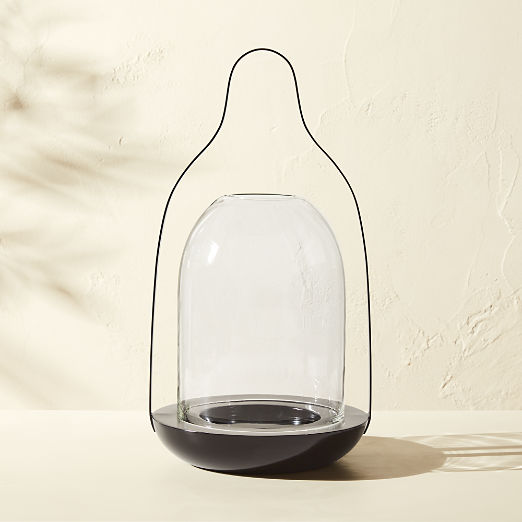 Anwar Black Metal Outdoor Lantern 18"