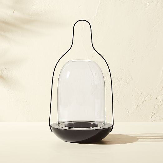 Anwar Black Metal Outdoor Lantern 7"