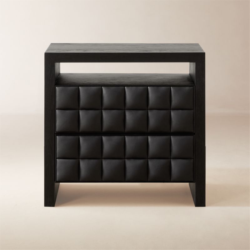 Black deals cube nightstand