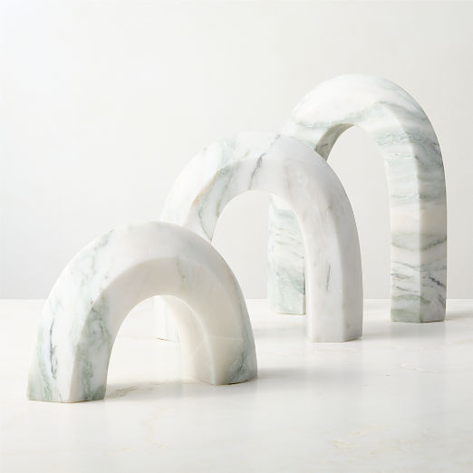 Appia White Marble Arch Sculptures Set of 3