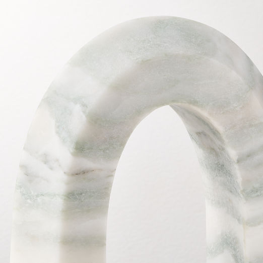 Appia White Marble Arch Sculpture Large 12"