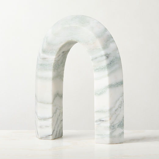 Appia White Marble Arch Sculpture Large 12"