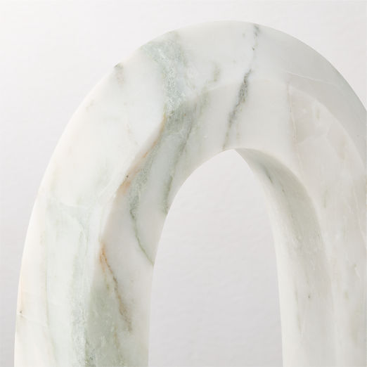 Appia White Marble Arch Sculpture Medium 9"