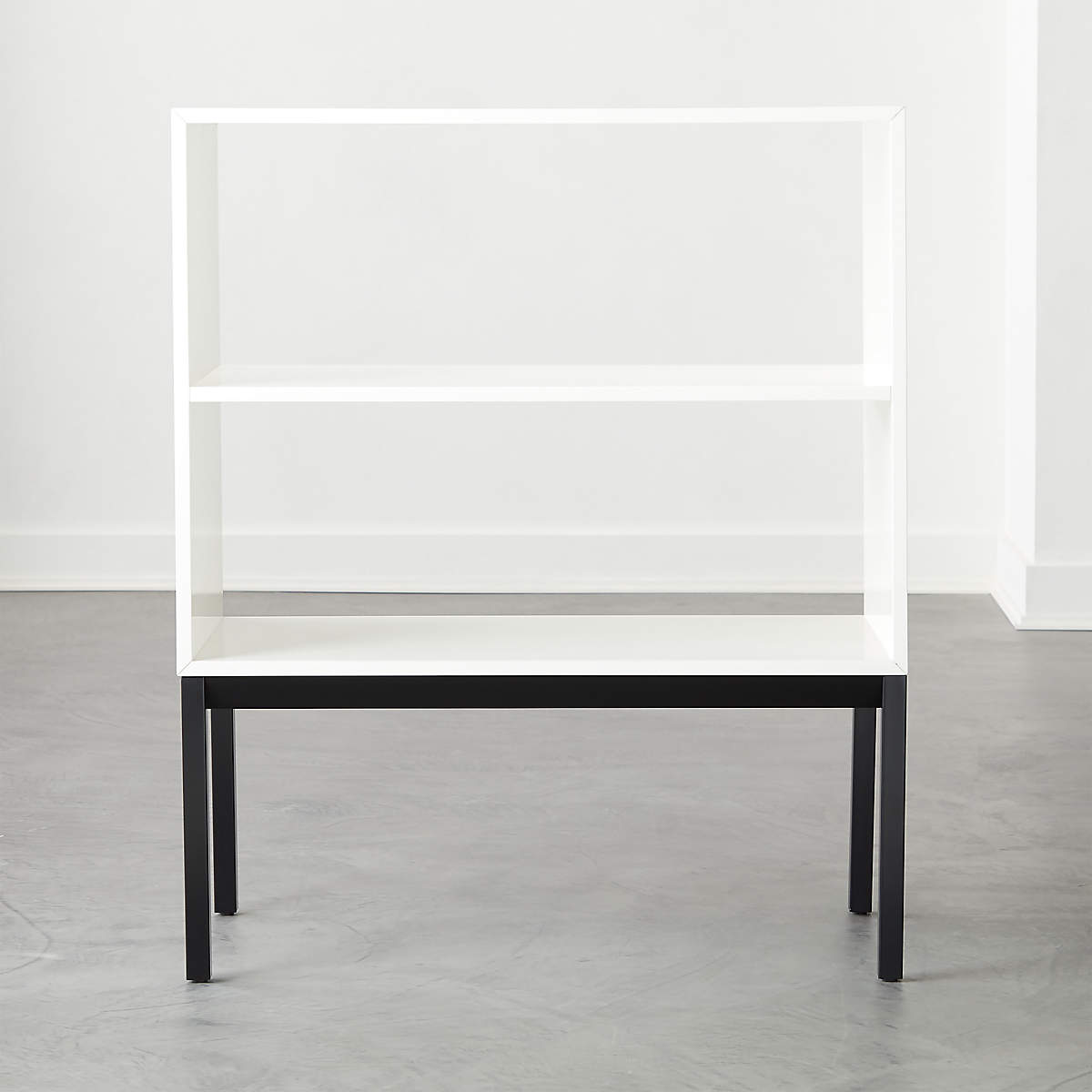 Aptum Modern White Metal Bookcase + Reviews CB2