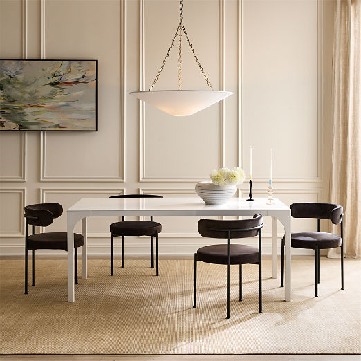 Aqua Virgo Rectangular White Dining Table (72" - 100")