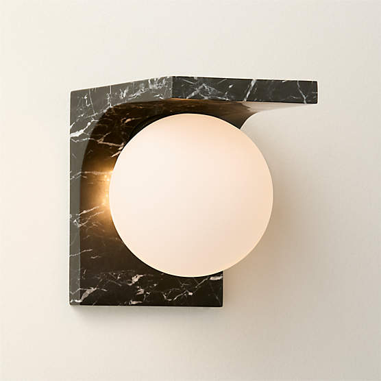 Aqua Virgo Black Marble Wall Sconce