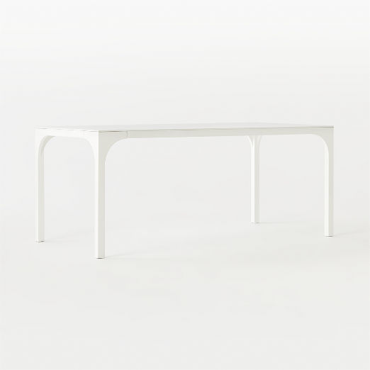 Aqua Virgo 72" Rectangular White Dining Table