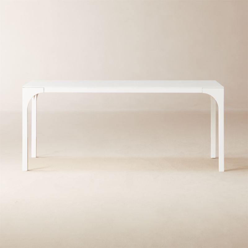 View Aqua Virgo 72" Rectangular White Dining Table details