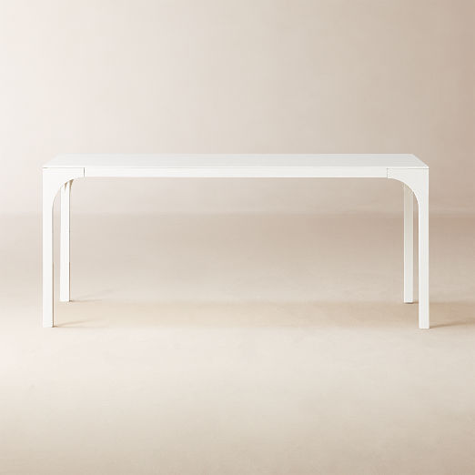 Aqua Virgo 72" Rectangular White Dining Table