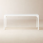 Sydney 72'' Rectangular White Oak Dining Table with Black Steel Legs