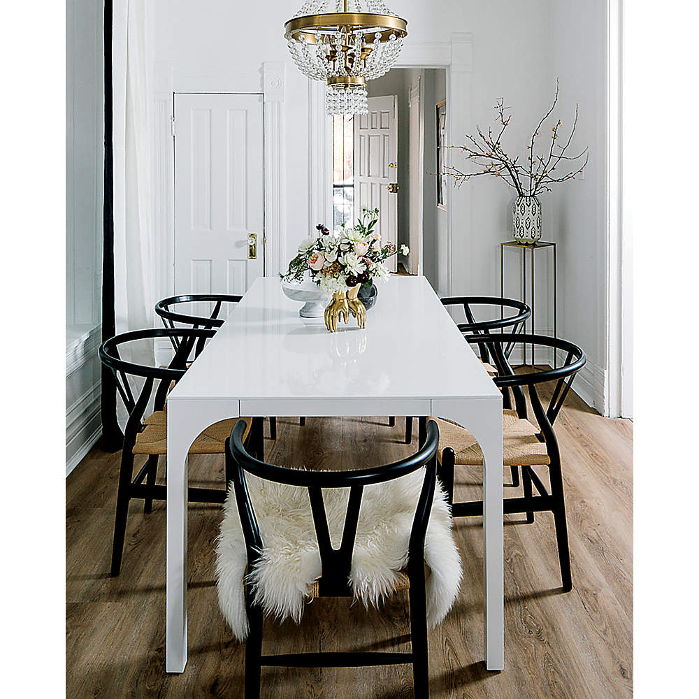 Large white dining table deals and chairs