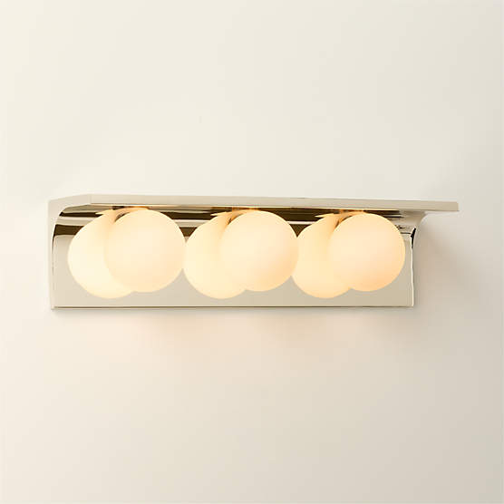 Aqua Virgo Polished Nickel 3-Light Wall Sconce