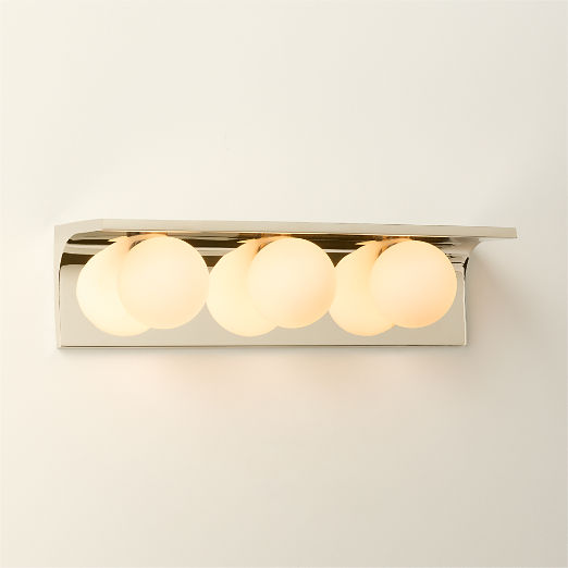 Aqua Virgo Polished Nickel 3-Light Wall Sconce