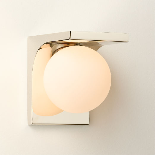 Aqua Virgo Polished Nickel Wall Sconce Set of 2
