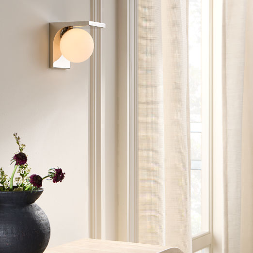 Aqua Virgo Polished Nickel Wall Sconce Set of 2