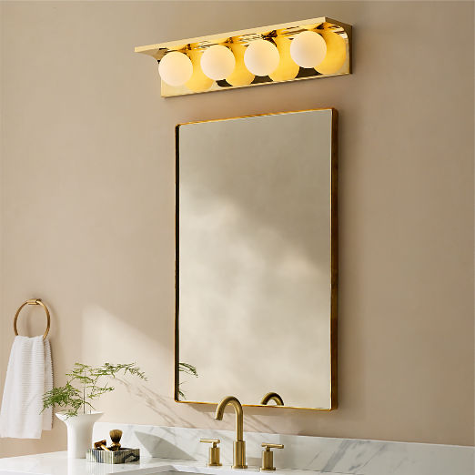 Aqua Virgo Unlacquered Brass 3-Light Wall Sconce