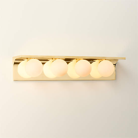 Aqua Virgo Unlacquered Brass 4-Light Wall Sconce