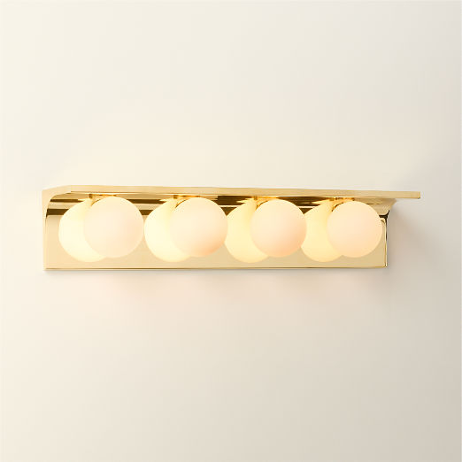 Aqua Virgo Unlacquered Brass 4-Light Wall Sconce