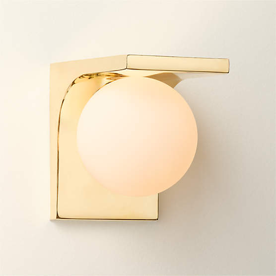 Aqua Virgo Unlacquered Brass Wall Sconce