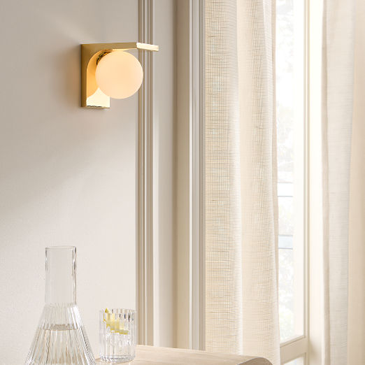 Aqua Virgo Unlacquered Brass Wall Sconce