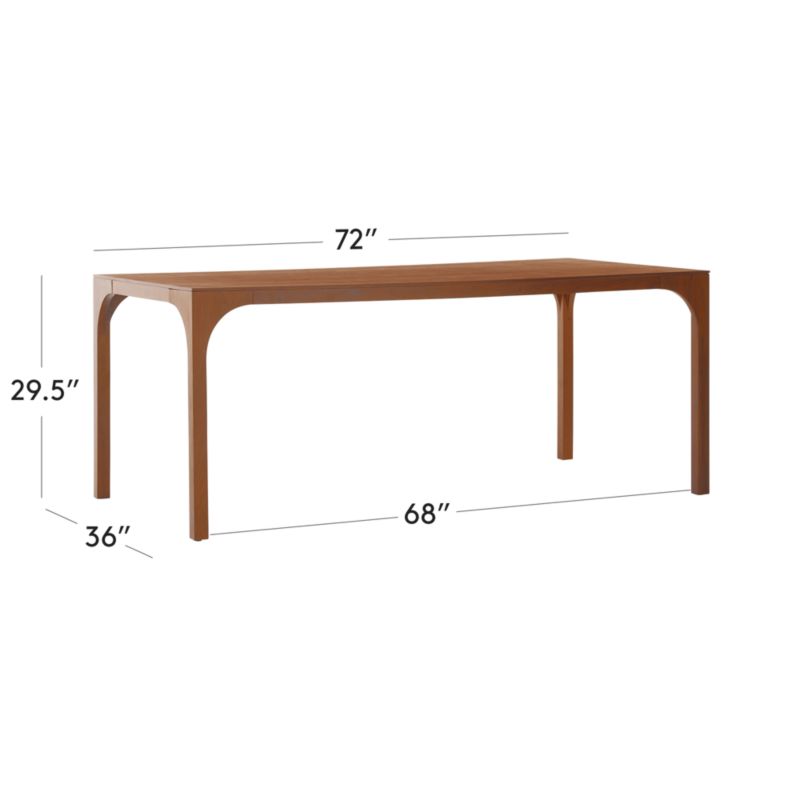 View Aqua Virgo 72" Rectangular Walnut Wood Dining Table - image 3 of 9