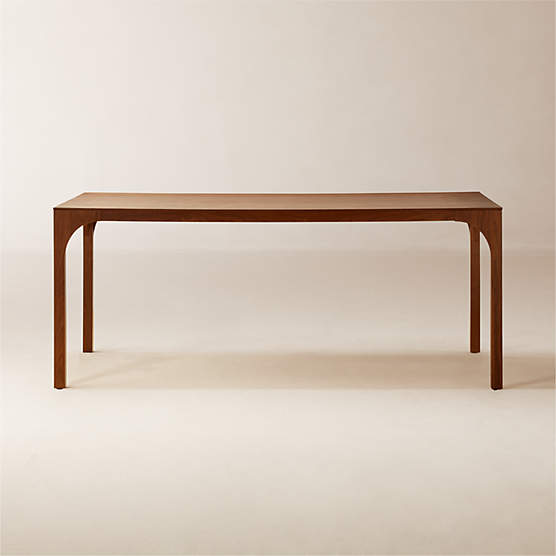 Aqua Virgo 72" Rectangular Walnut Wood Dining Table