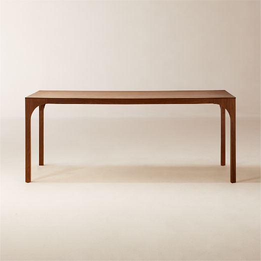 Aqua Virgo 72" Rectangular Walnut Wood Dining Table